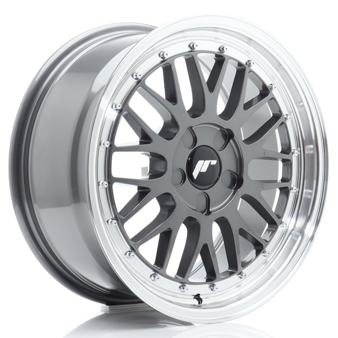 Image of JR-Wheels JR23 Velgen 17 Inch 8J ET20-45 Custom PCD Flow Form Hyper Grey Machined Lip