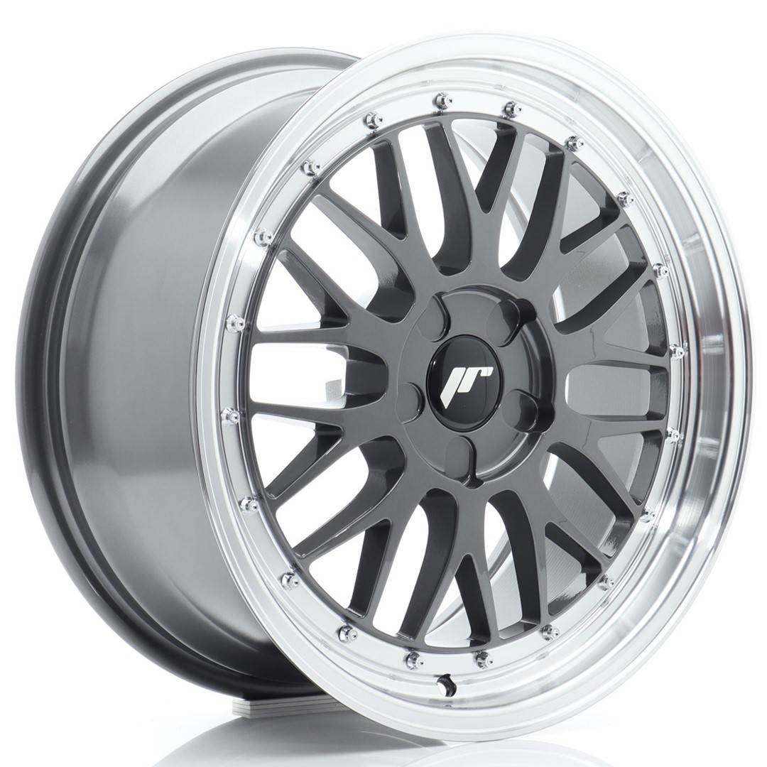 Image of JR-Wheels JR23 Velgen 18 Inch 8.5J ET20-48 Custom PCD Flow Form Hyper Grey Machined Lip