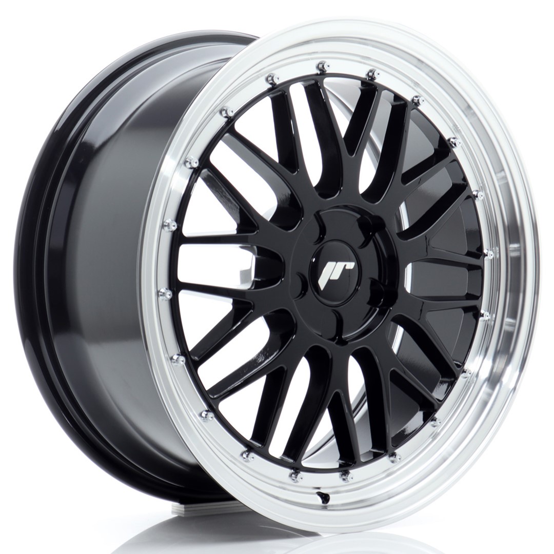 Image of JR-Wheels JR23 Velgen 19 Inch 8.5J ET20-45 Custom PCD Flow Form Gloss Black Machined Lip
