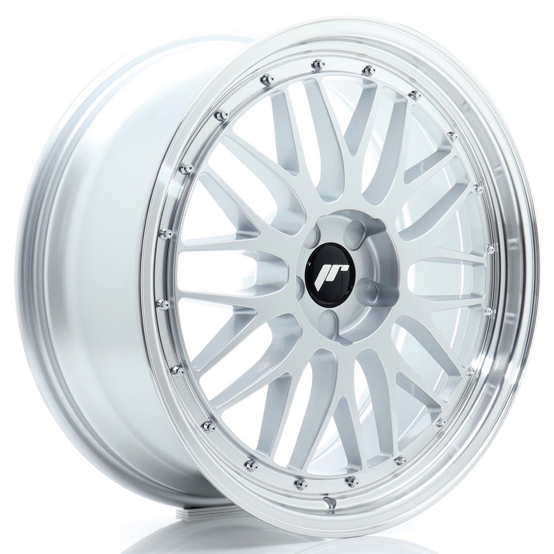Image of JR-Wheels JR23 Velgen 20 Inch 8J ET20-40 Custom PCD Flow Form Hyper Silver Machined Lip