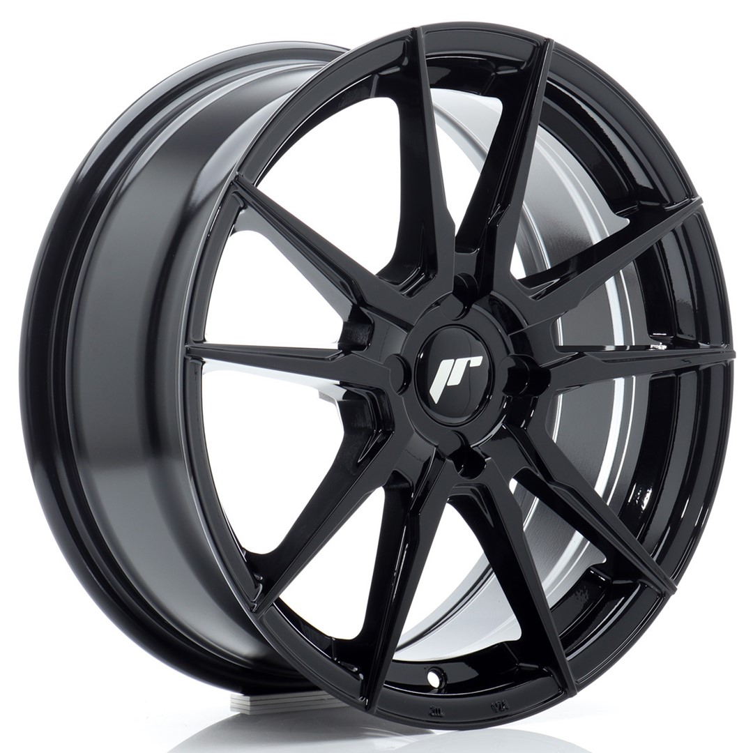 Image of JR-Wheels JR21 Velgen 17 Inch 7J ET20-40 Custom PCD Flow Form Gloss Black