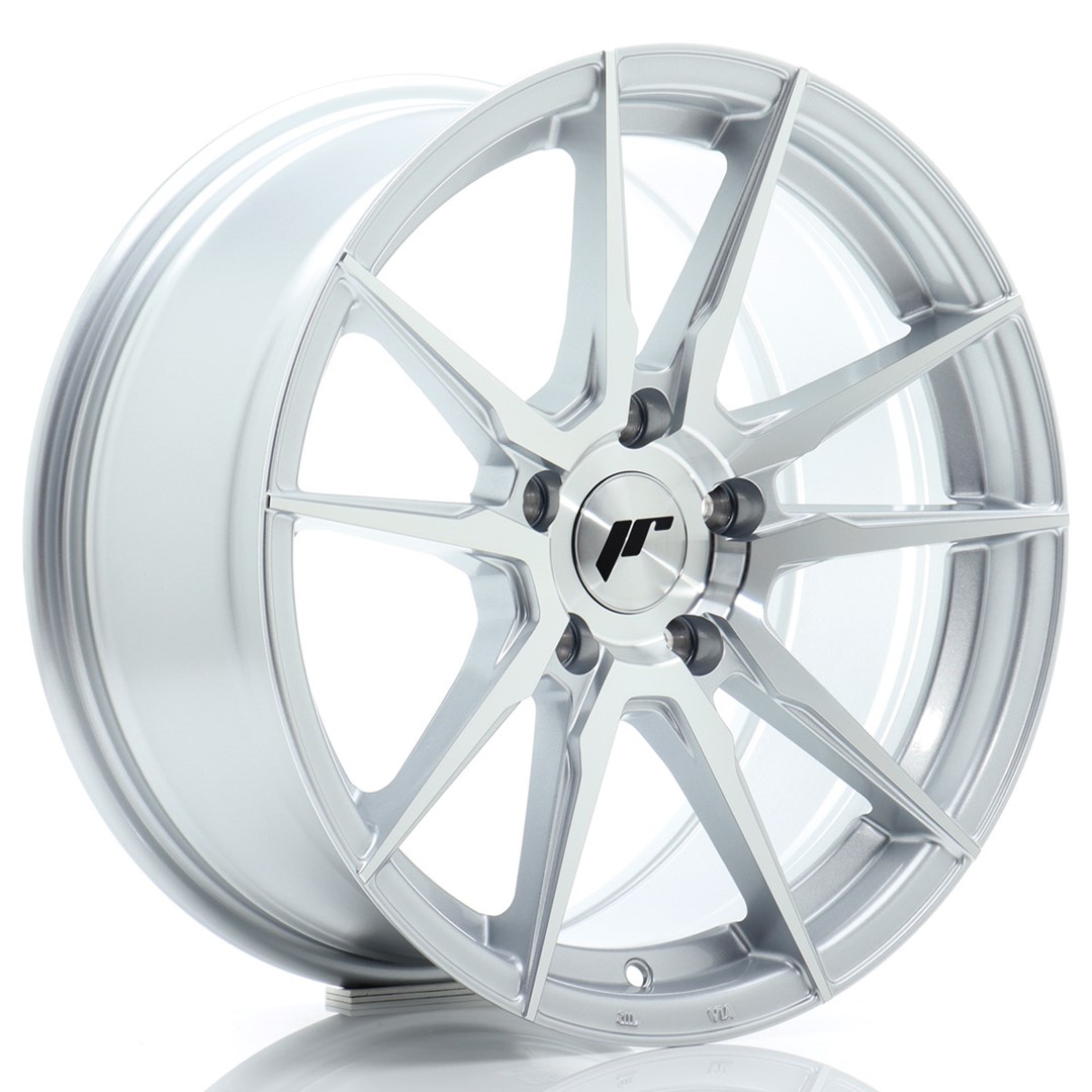 Image of JR-Wheels JR21 Velgen 17 Inch 8J ET35 5x100 Flow Form Silver Machined Face