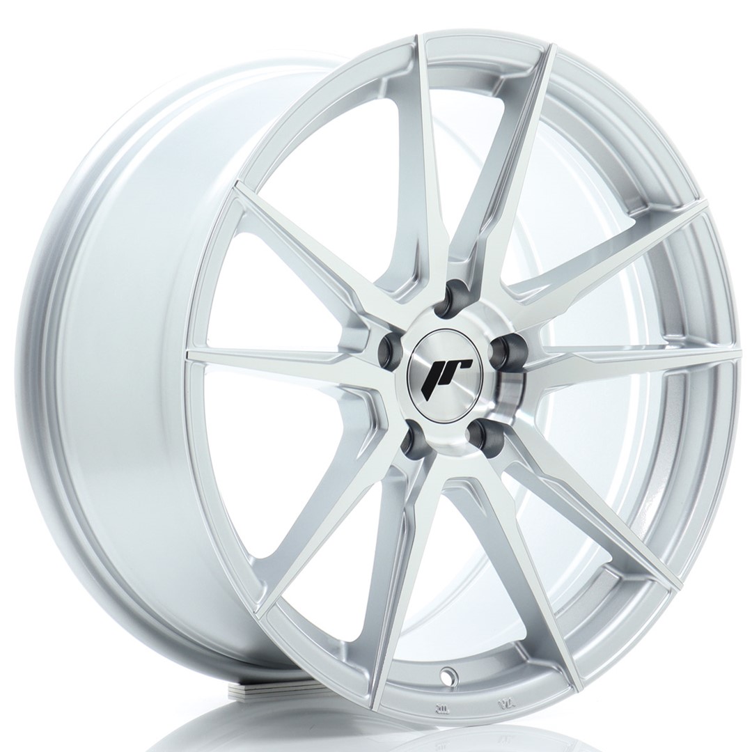 Image of JR-Wheels JR21 Velgen 18 Inch 8.5J ET45 5x112 Flow Form Silver Machined Face