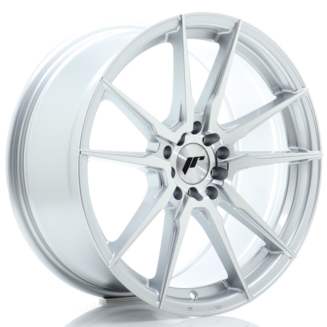 Image of JR-Wheels JR21 Velgen 18 Inch 8.5J ET35 5x100,5x120 Flow Form Silver Machined Face