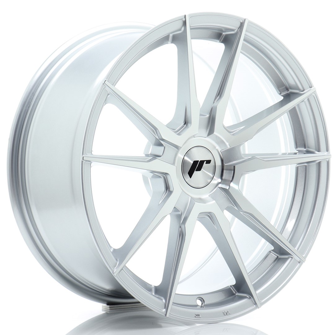 Image of JR-Wheels JR21 Velgen 18 Inch 8.5J ET20-45 Custom PCD Flow Form Silver Machined Face