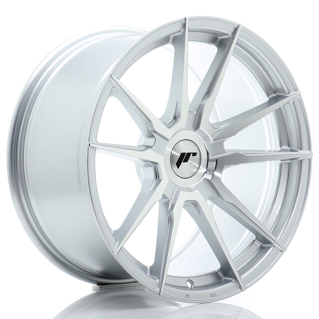 Image of JR-Wheels JR21 Velgen 18 Inch 9.5J ET20-40 Custom PCD Flow Form Silver Machined Face