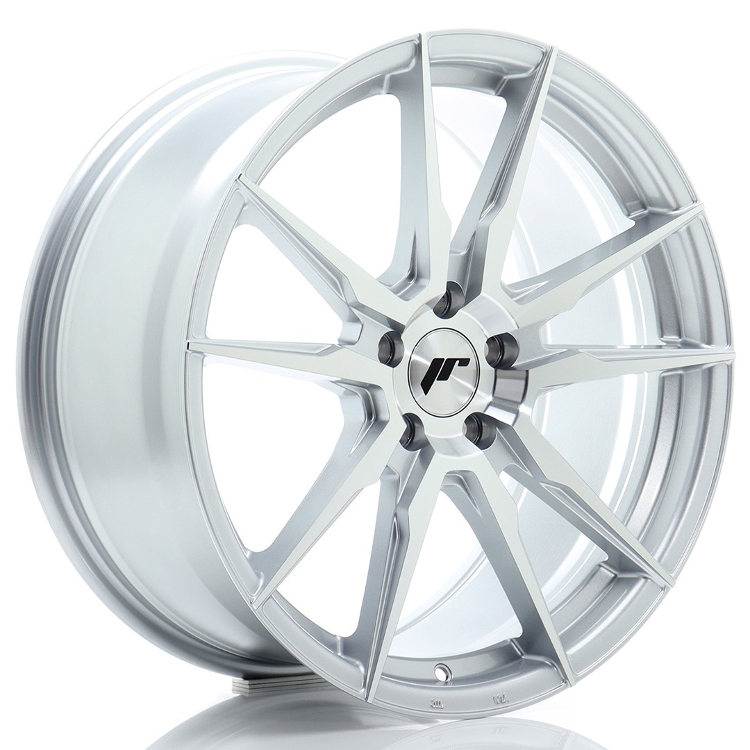 Image of JR-Wheels JR21 Velgen 19 Inch 8.5J ET35 5x120 Flow Form Silver Machined Face