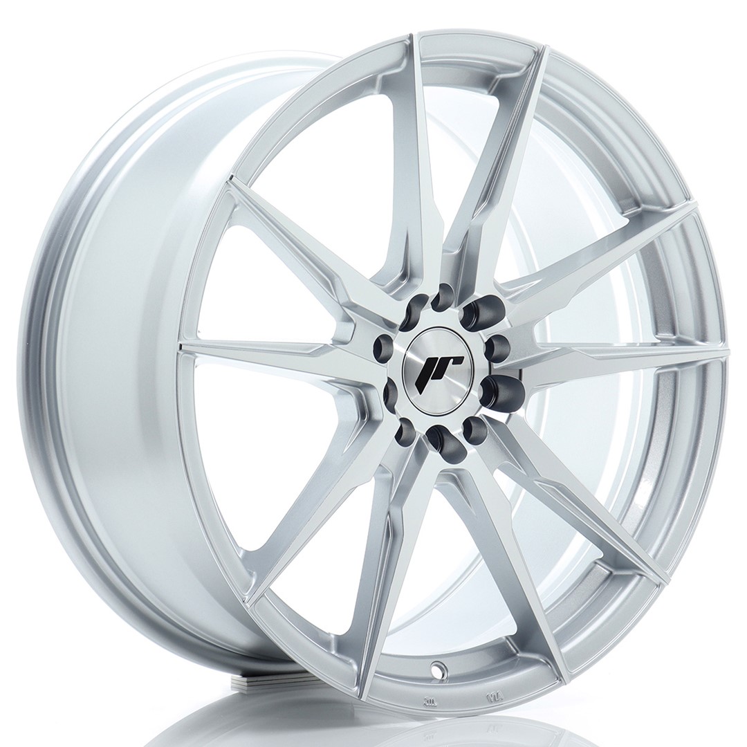 Image of JR-Wheels JR21 Velgen 19 Inch 8.5J ET45 5x112,5x114.3 Flow Form Silver Machined Face