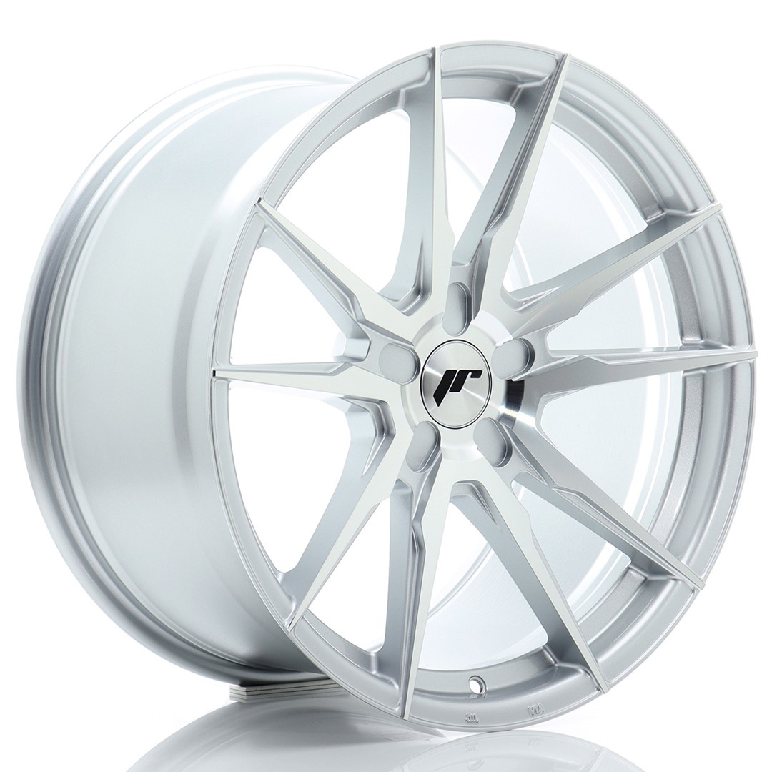 Image of JR-Wheels JR21 Velgen 19 Inch 9.5J ET20-45 Custom PCD Flow Form Silver Machined Face
