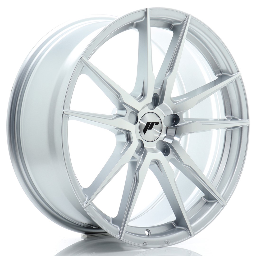 Image of JR-Wheels JR21 Velgen 20 Inch 8.5J ET20-45 Custom PCD Flow Form Silver Machined Face