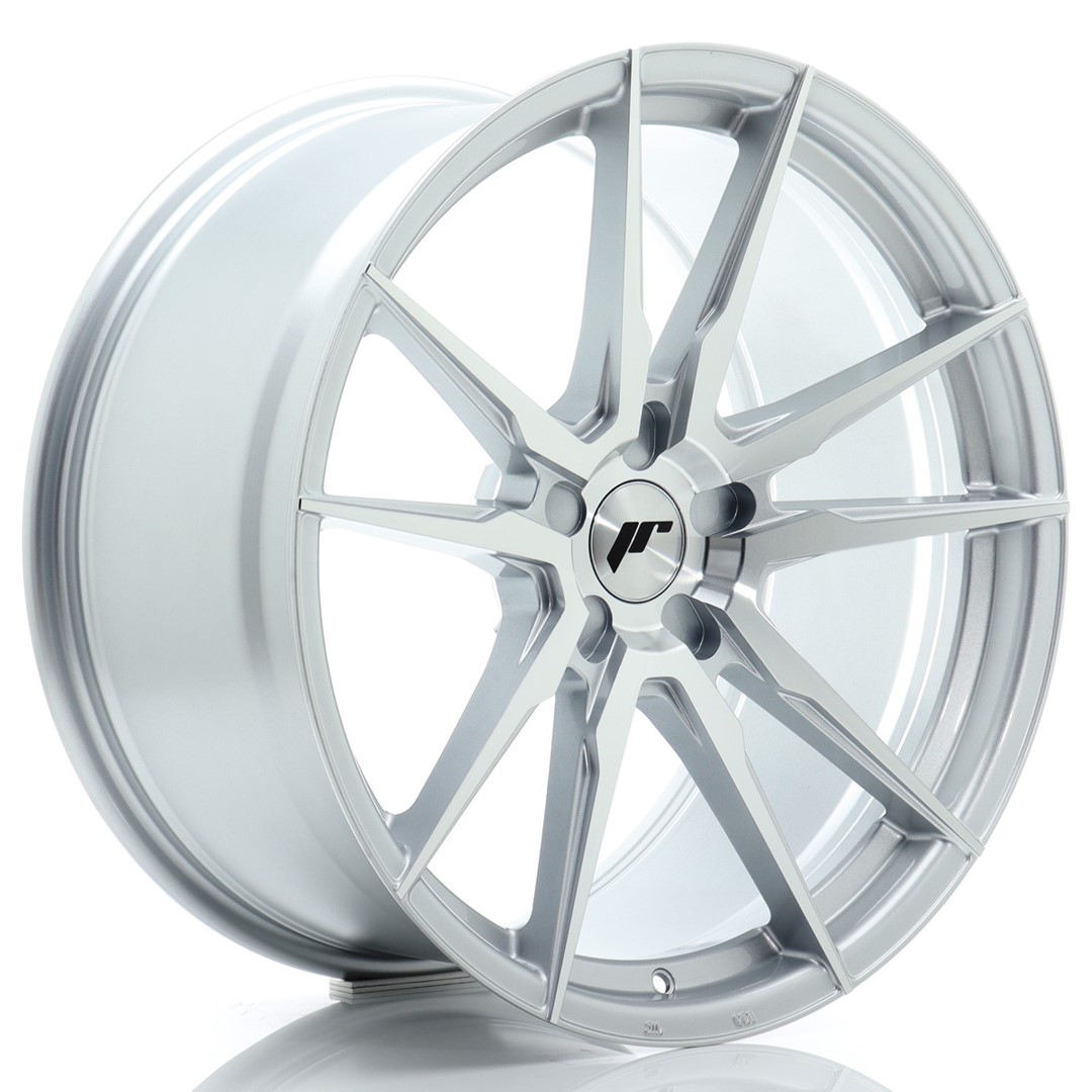 Image of JR-Wheels JR21 Velgen 20 Inch 10J ET20-48 Custom PCD Flow Form Silver Machined Face