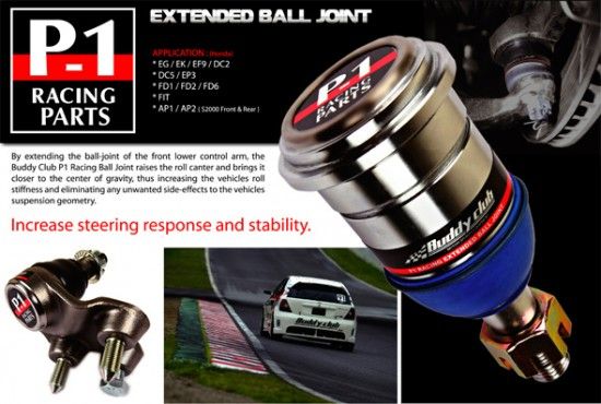 Image of Buddy Club Verstelbare Fuseekogels Honda Civic