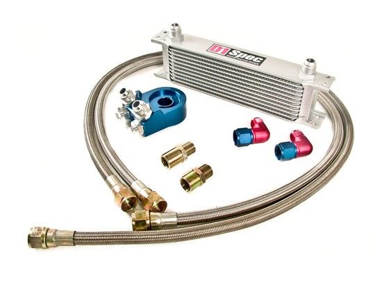 Image of D1 Spec Oliekoeler Kit Zilver 11 Rijen Aluminium
