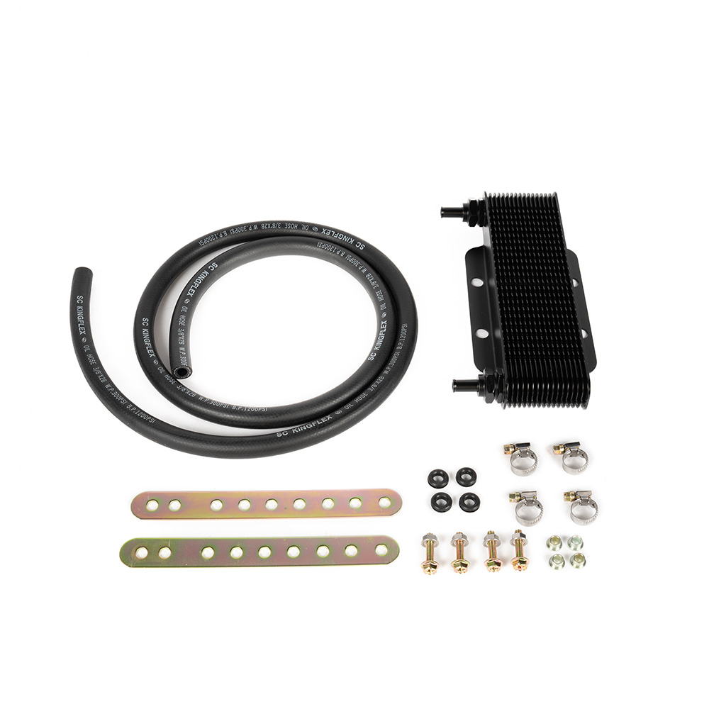 Image of D1 Spec ATF Koeler Kit Zwart 15 Rijen Aluminium