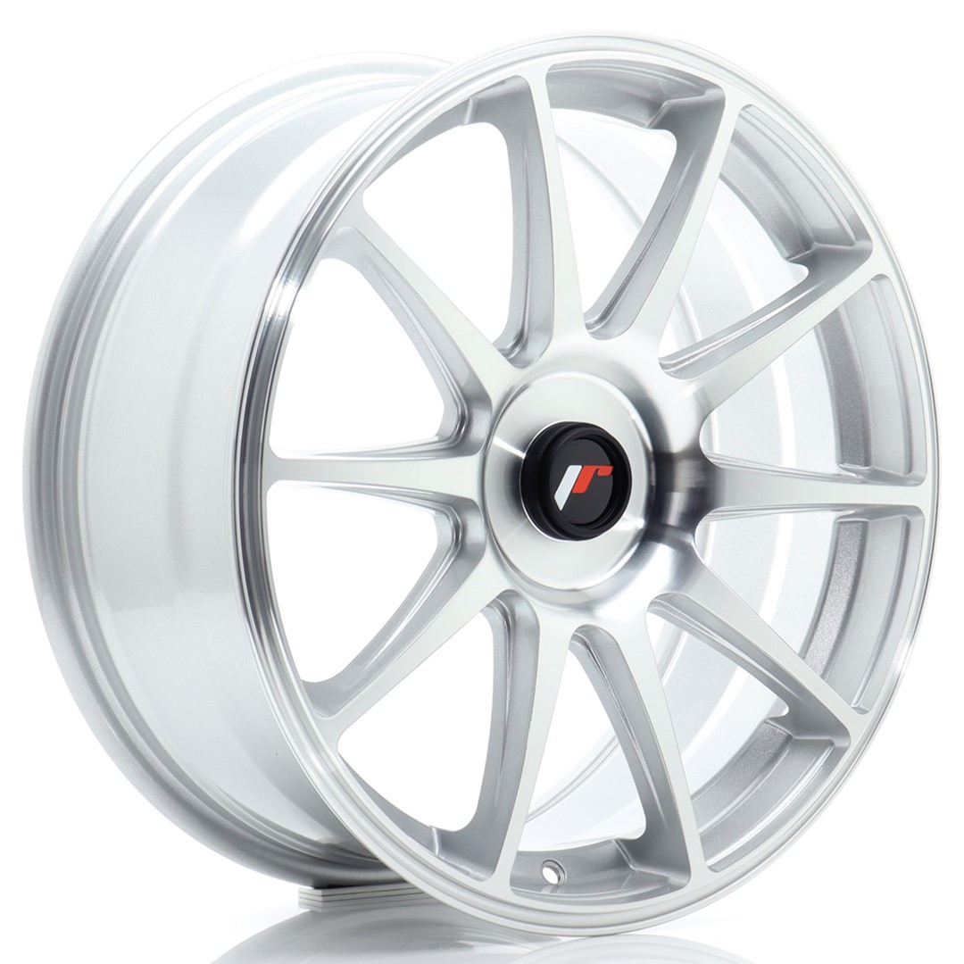 Image of JR-Wheels JR11 Velgen 18 Inch 7.5J ET20-40 Custom PCD Silver Machined Face