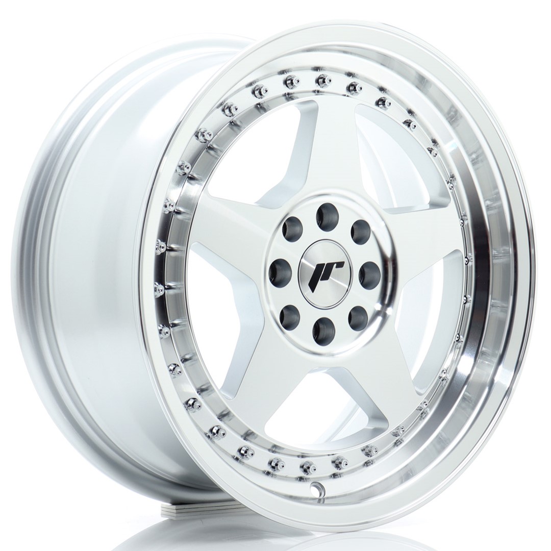 Image of JR-Wheels JR6 Velgen 16 Inch 7J ET25 4x100,4x108 Silver Machined Face