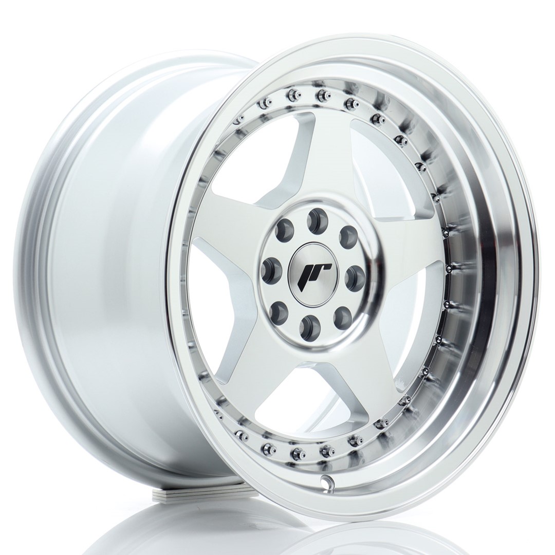 Image of JR-Wheels JR6 Velgen 16 Inch 9J ET20 4x100,4x108 Silver Machined Face