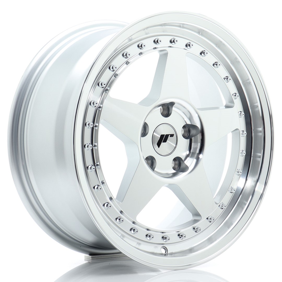 Image of JR-Wheels JR6 Velgen 17 Inch 8J ET35 5x112 Silver Machined Face