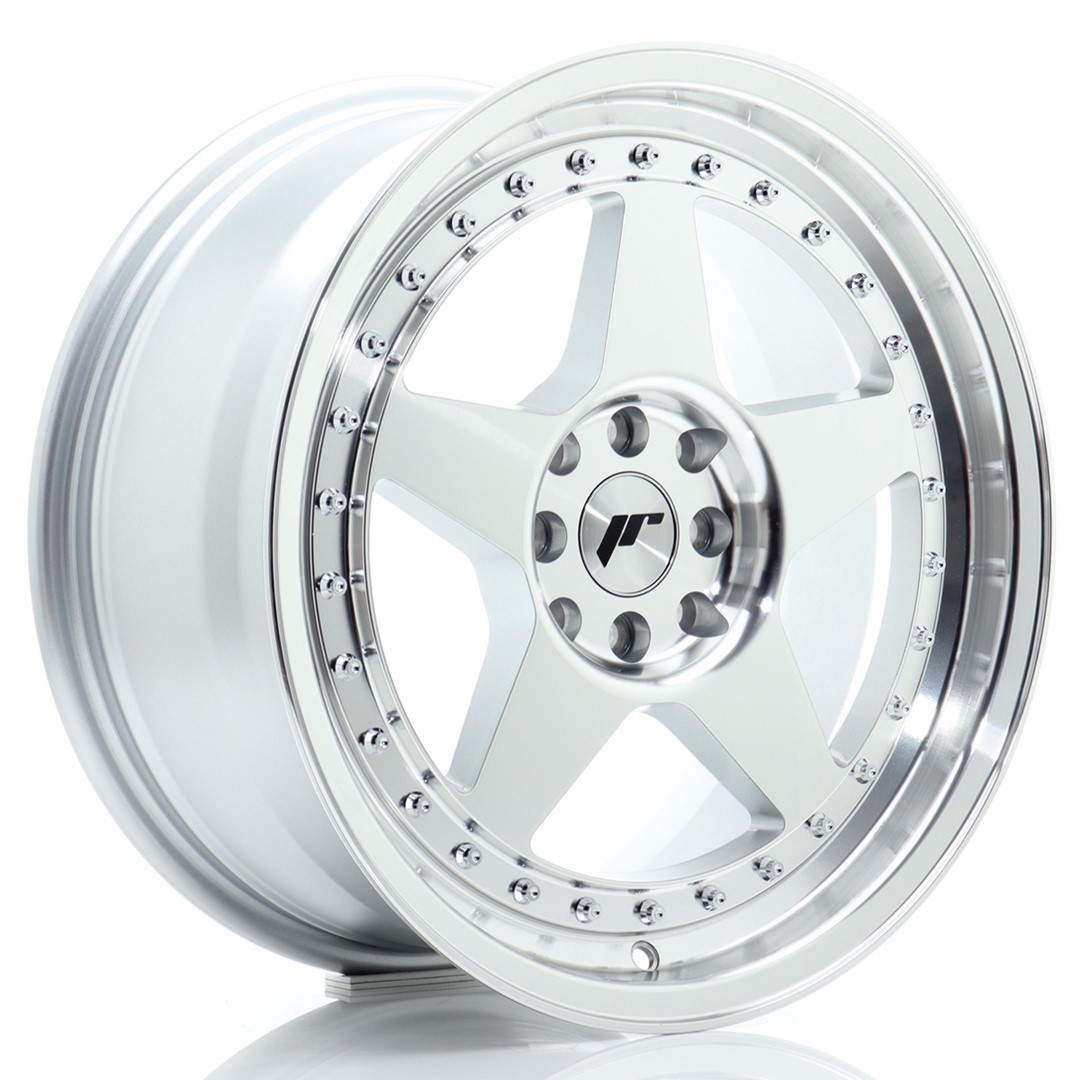 Image of JR-Wheels JR6 Velgen 17 Inch 8J ET35 4x100,4x114.3 Silver Machined Face