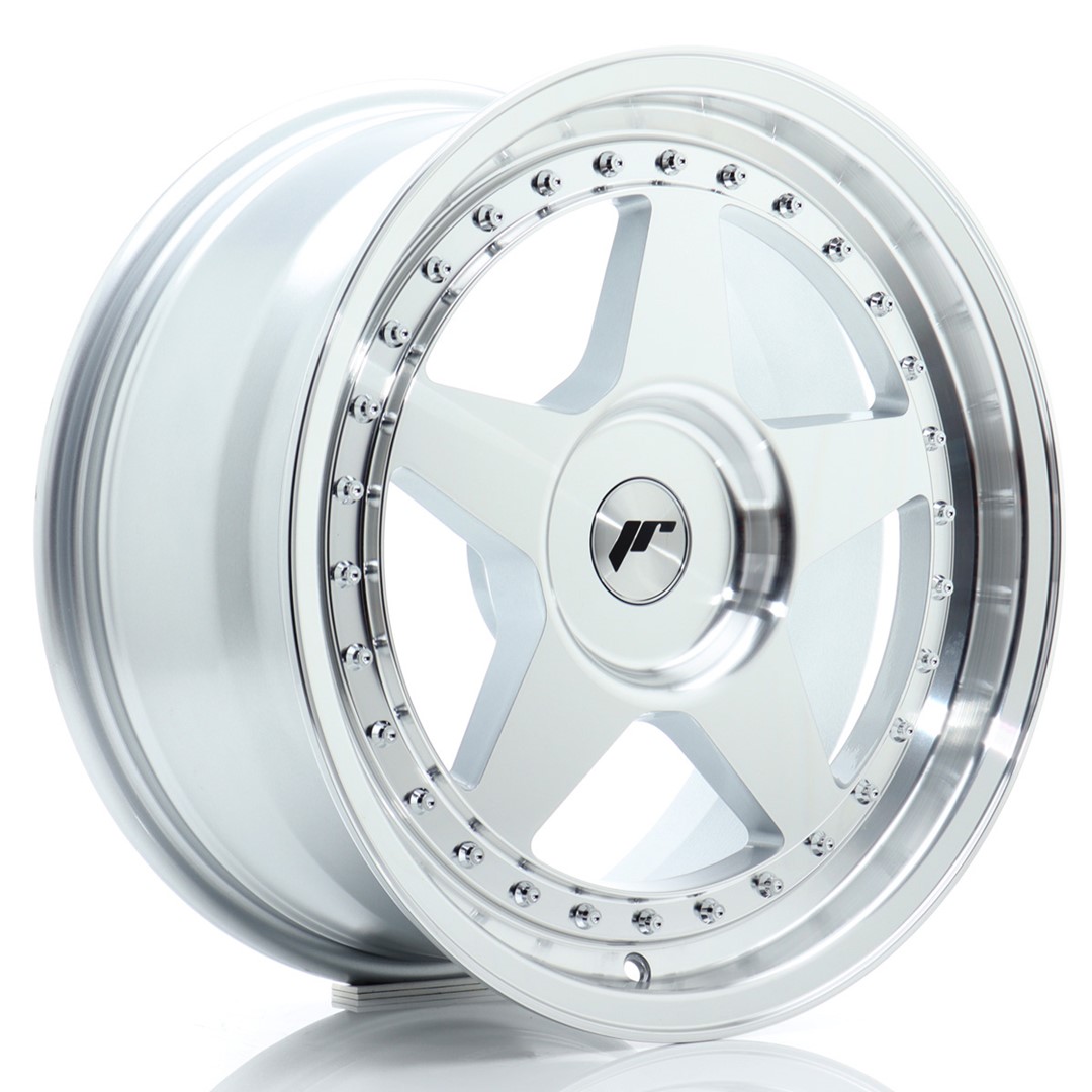 Image of JR-Wheels JR6 Velgen 17 Inch 8J ET20-35 Custom PCD Silver Machined Face