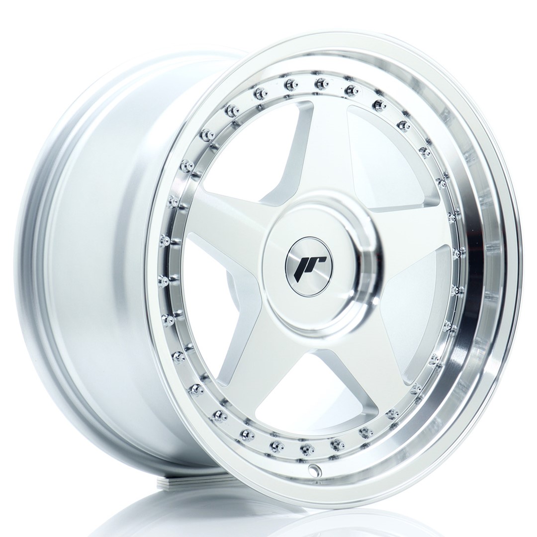 Image of JR-Wheels JR6 Velgen 17 Inch 9J ET20-35 Custom PCD Silver Machined Face