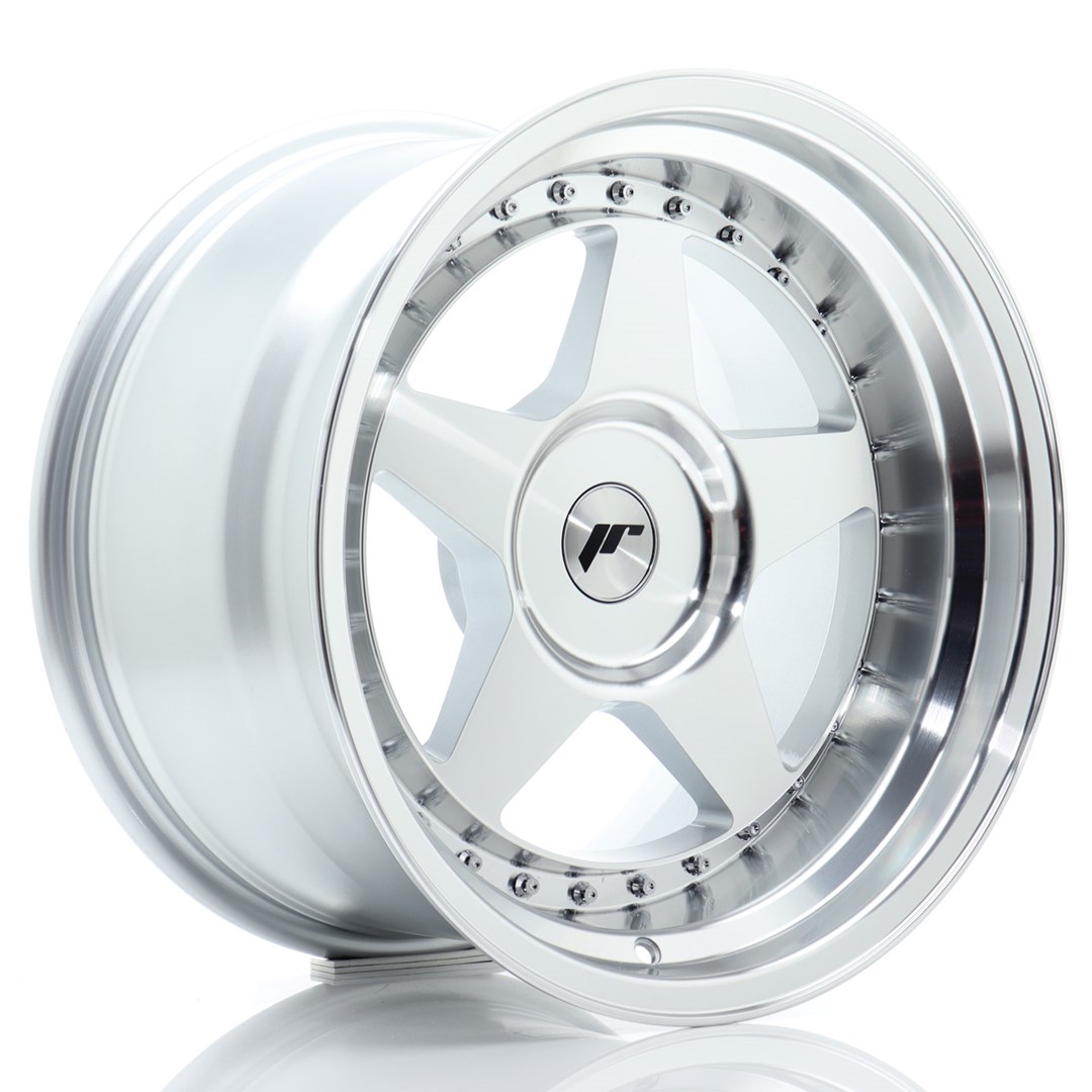Image of JR-Wheels JR6 Velgen 17 Inch 10J ET0-20 Custom PCD Silver Machined Face