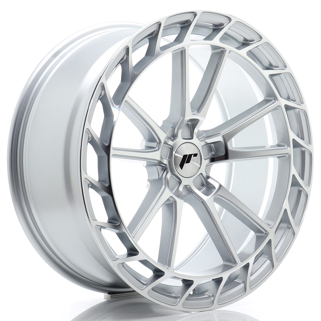 Image of JR-Wheels JR45 Velgen 21 Inch 9.5J ET15-35 Custom PCD Flow Form Silver Machined Face