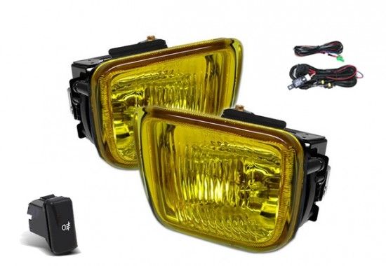 Image of SK-Import Mistlampen JDM Style Chrome Housing Geel Glas Honda Civic Pre-Facelift 1996-1998