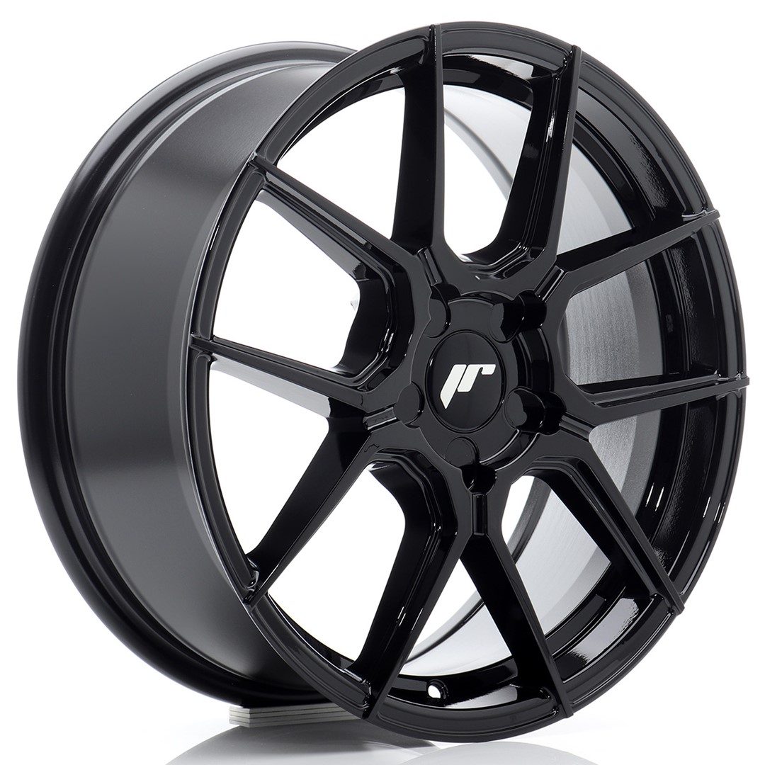 Image of JR-Wheels JR30 Velgen 17 Inch 7J ET20-40 Custom PCD Flow Form Gloss Black