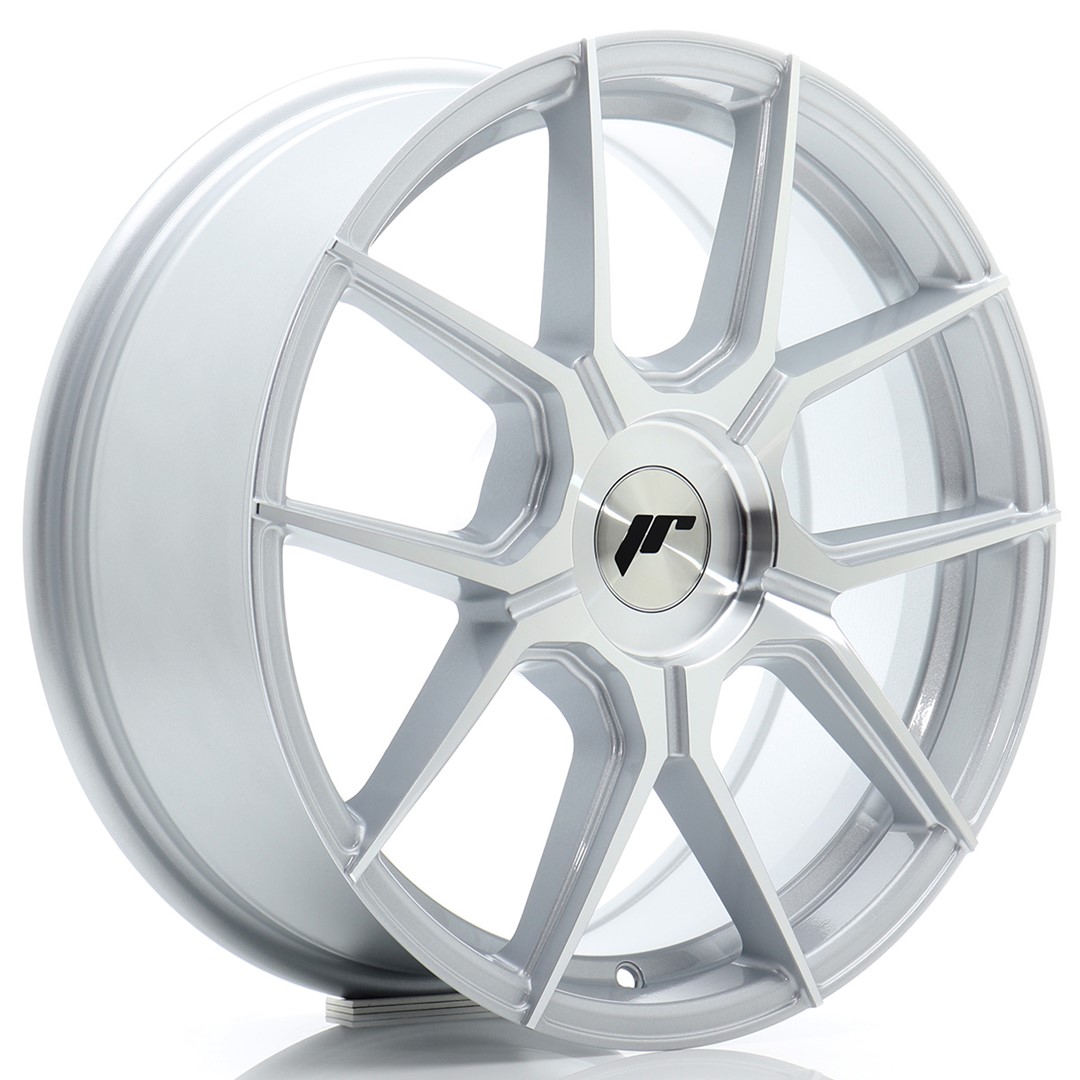 Image of JR-Wheels JR30 Velgen 17 Inch 7J ET20-40 Custom PCD Flow Form Silver Machined Face