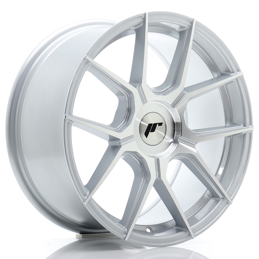 Image of JR-Wheels JR30 Velgen 17 Inch 8J ET20-40 Custom PCD Flow Form Silver Machined Face
