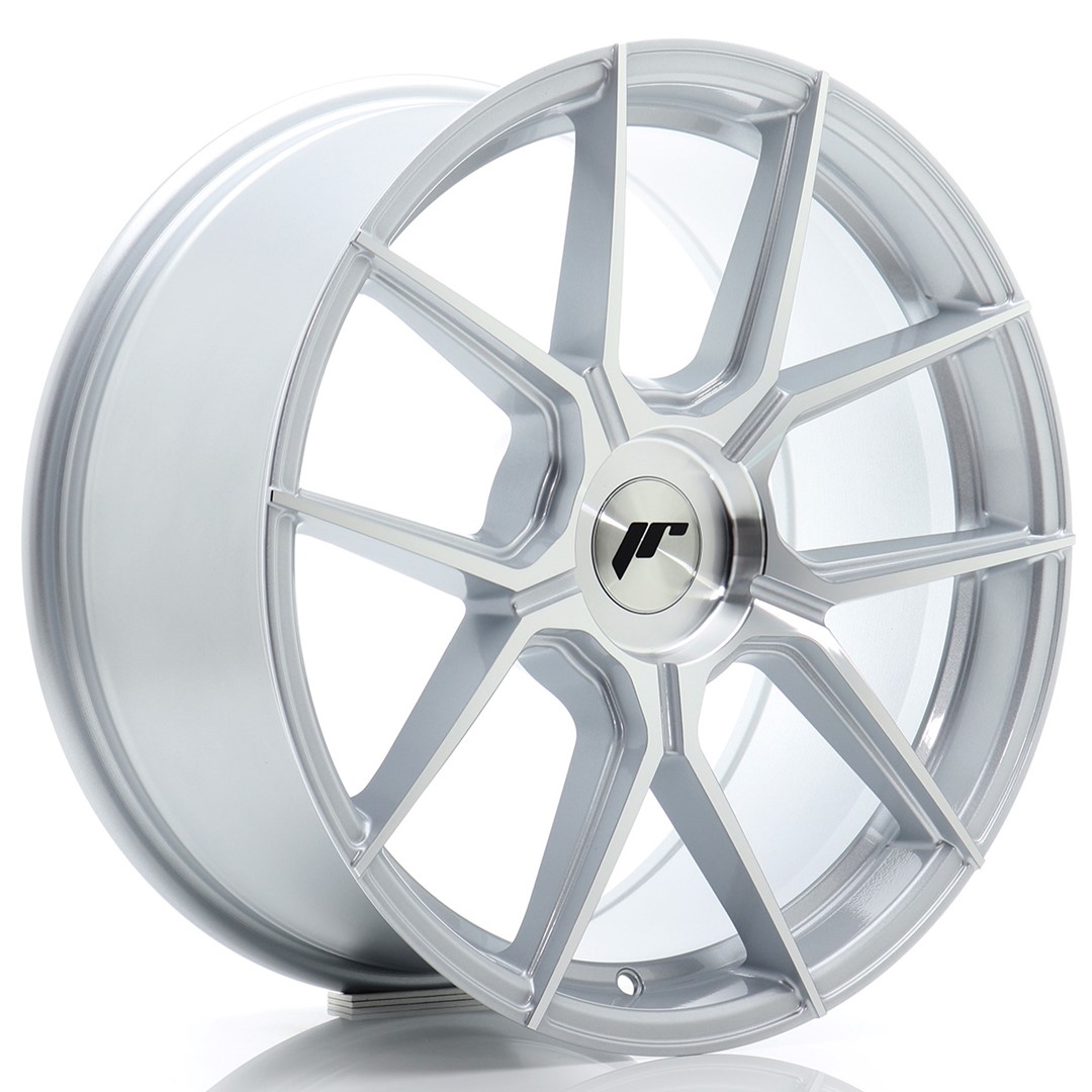 Image of JR-Wheels JR30 Velgen 18 Inch 8J ET20-40 Custom PCD Flow Form Silver Machined Face
