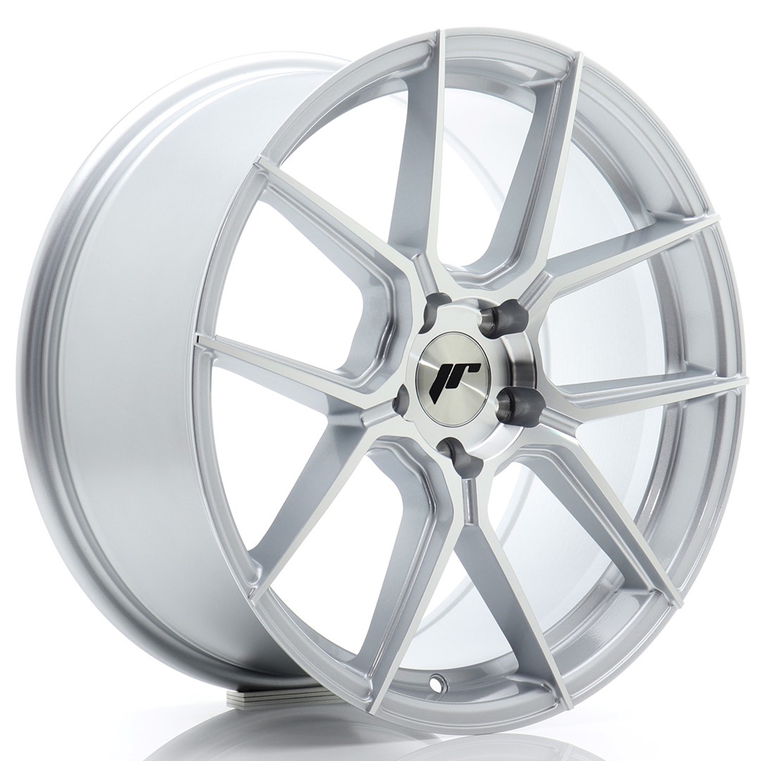 Image of JR-Wheels JR30 Velgen 18 Inch 8.5J ET45 5x112 Flow Form Silver Machined Face
