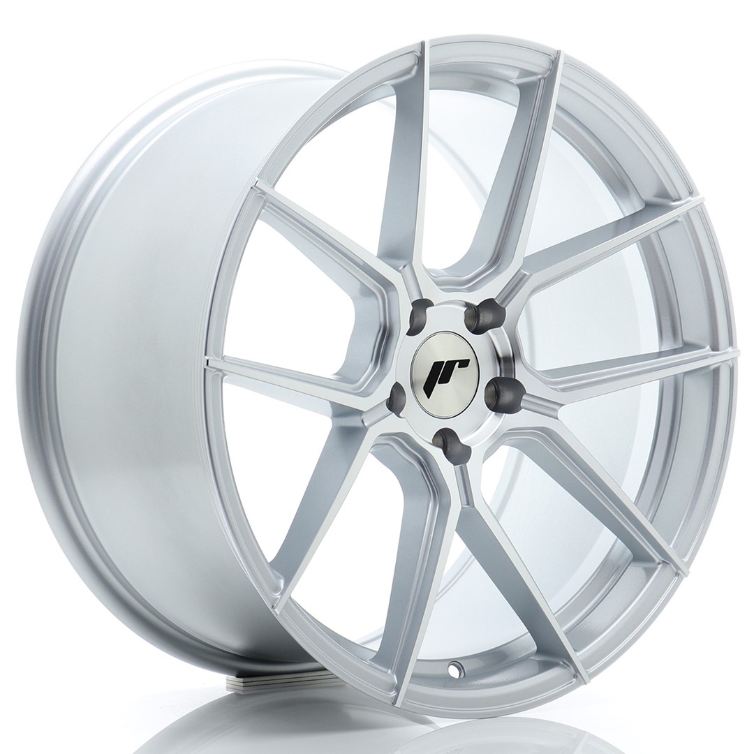 Image of JR-Wheels JR30 Velgen 19 Inch 9.5J ET40 5x112 Flow Form Silver Machined Face