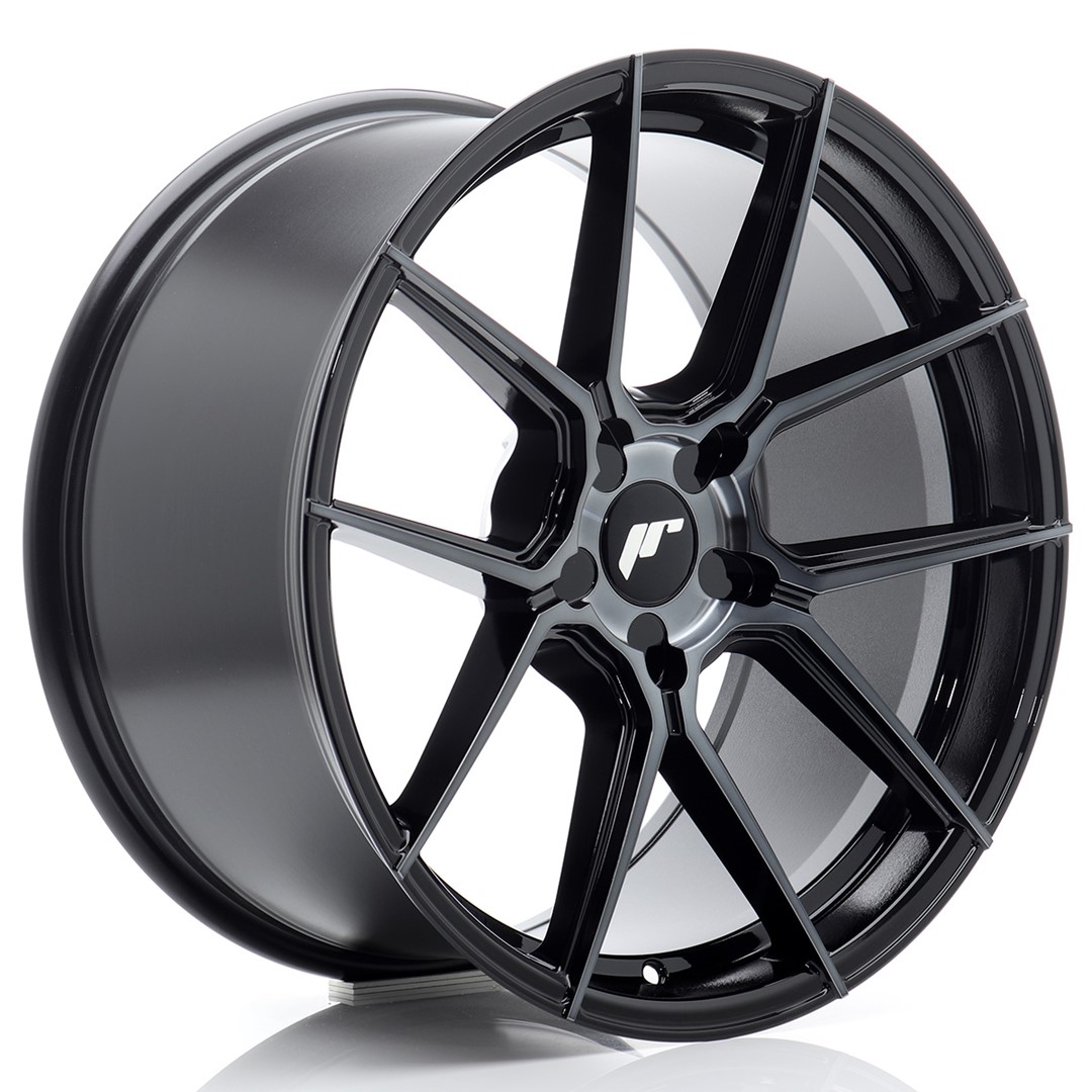 Image of JR-Wheels JR30 Velgen 19 Inch 9.5J ET20-40 Custom PCD Flow Form Black Machined Tinted Face