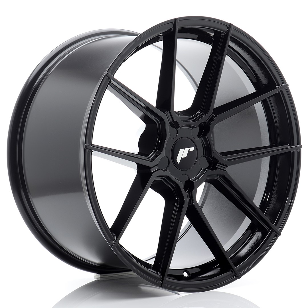 Image of JR-Wheels JR30 Velgen 20 Inch 9J ET20-35 Custom PCD Flow Form Gloss Black