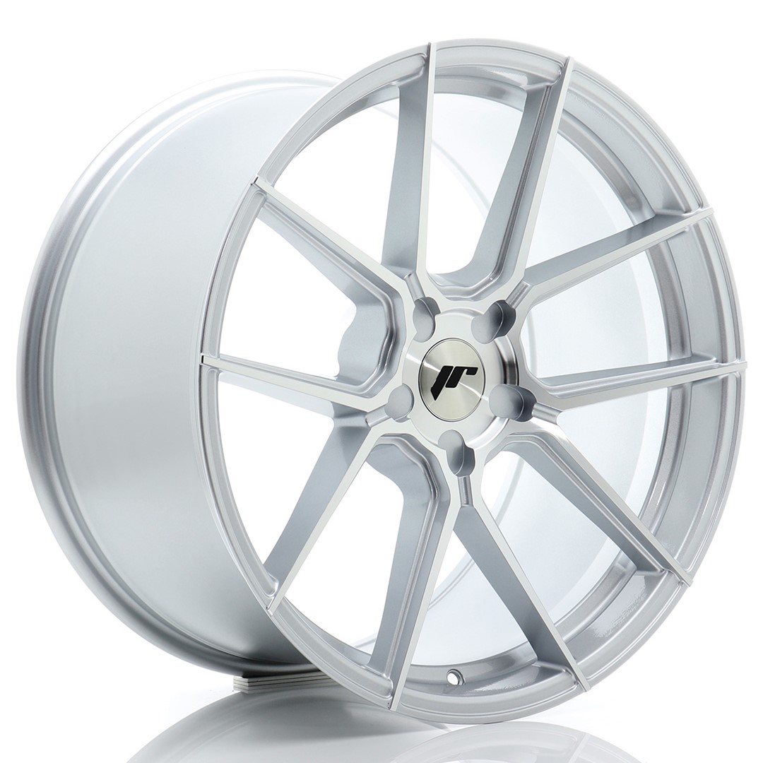 Image of JR-Wheels JR30 Velgen 20 Inch 9J ET20-35 Custom PCD Flow Form Silver Machined Face
