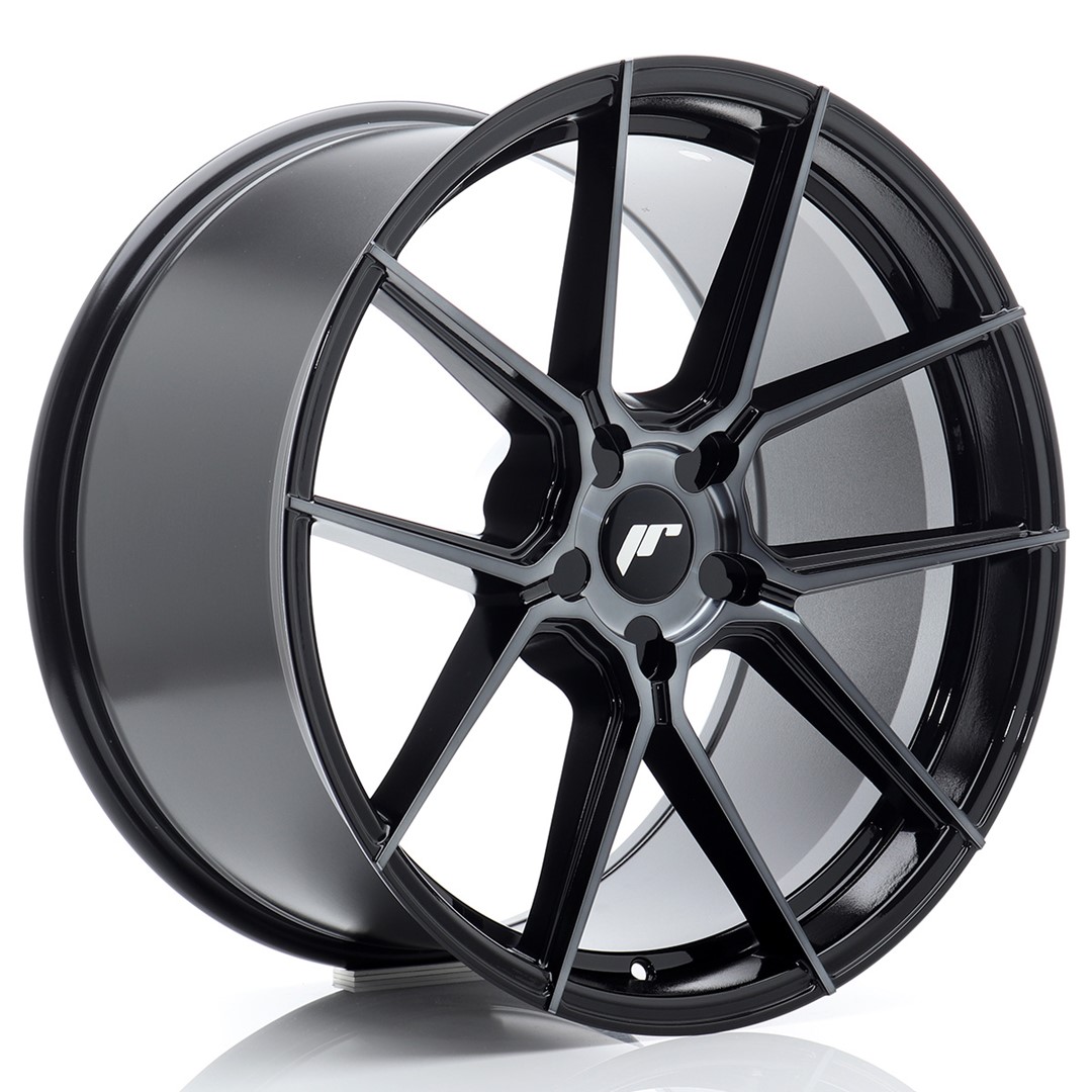 Image of JR-Wheels JR30 Velgen 20 Inch 10J ET20-48 Custom PCD Flow Form Black Machined Tinted Face