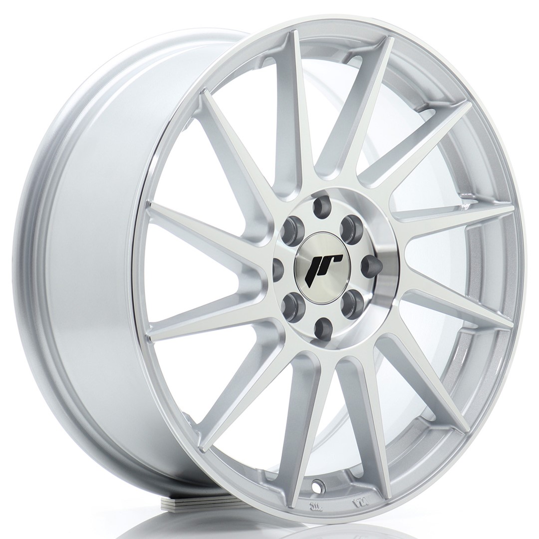 Image of JR-Wheels JR22 Velgen 17 Inch 7J ET40 4x100,4x114.3 Flow Form Silver Machined Face