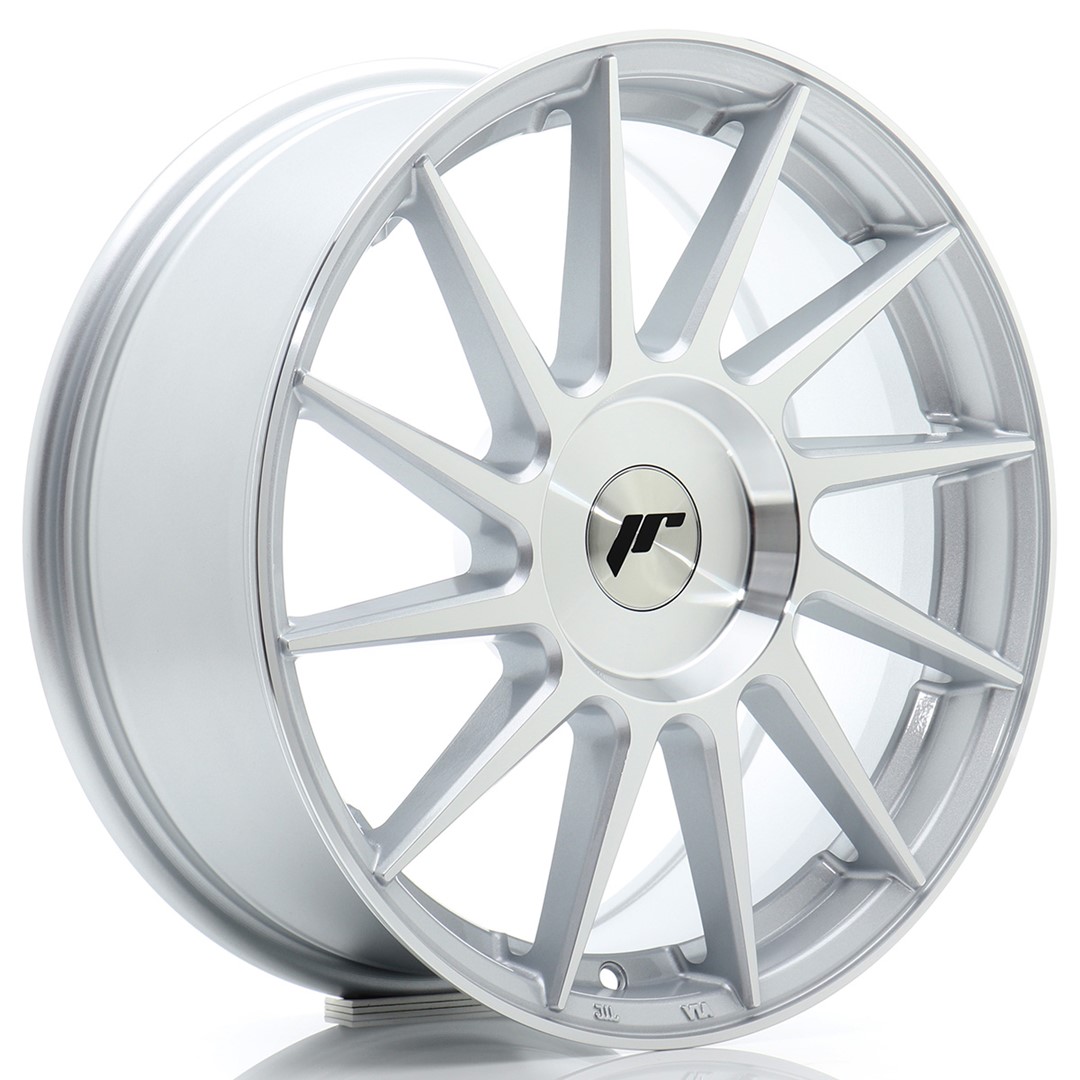 Image of JR-Wheels JR22 Velgen 17 Inch 7J ET20-40 Custom PCD Flow Form Silver Machined Face