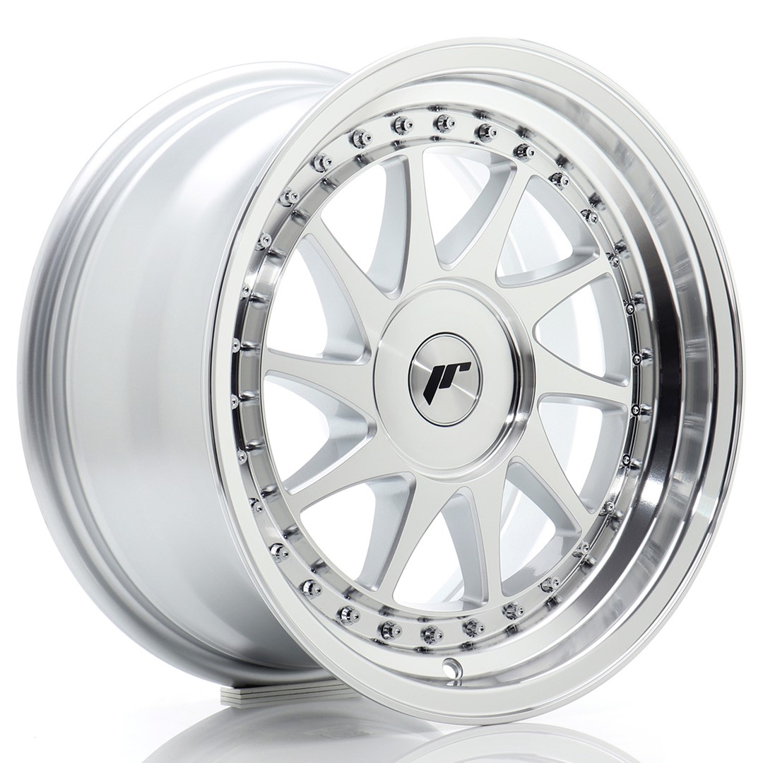 Image of JR-Wheels JR26 Velgen 16 Inch 8J ET10-30 Custom PCD Silver Machined Face