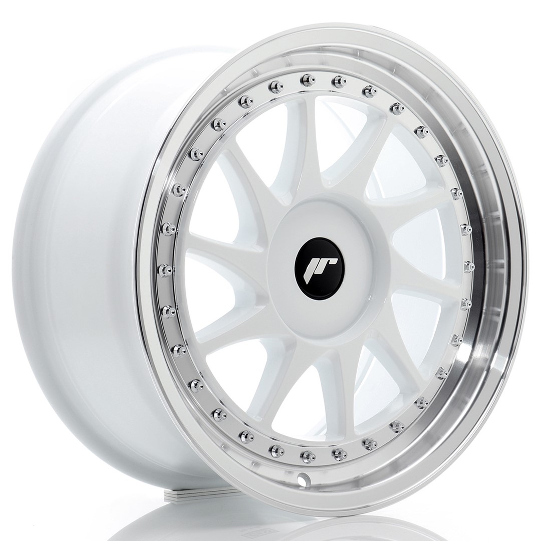 Image of JR-Wheels JR26 Velgen 17 Inch 8J ET20-35 Custom PCD White Machined Lip