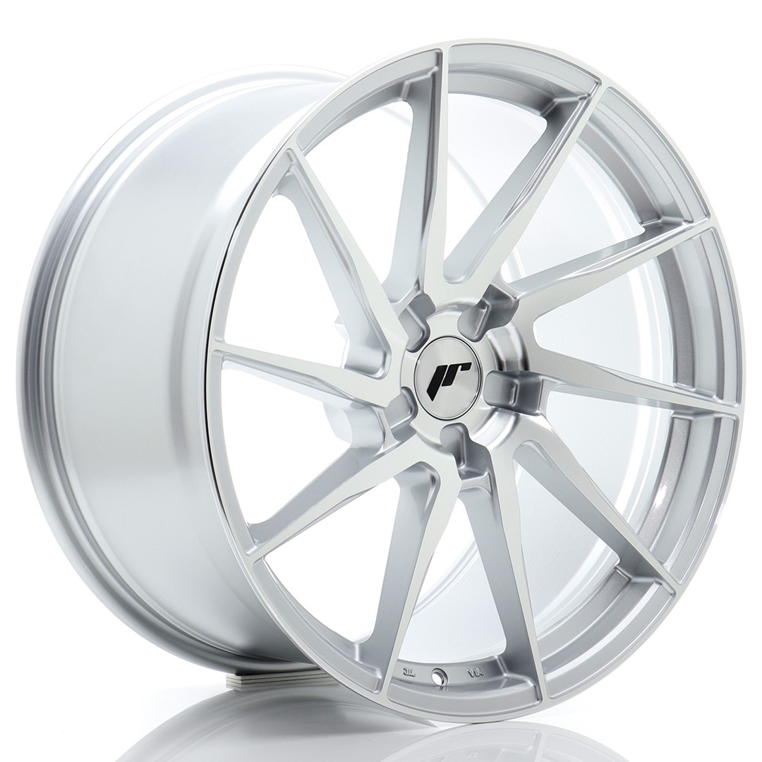Image of JR-Wheels JR36 Velgen 20 Inch 10.5J ET15-50 Custom PCD Flow Form Silver Machined Face