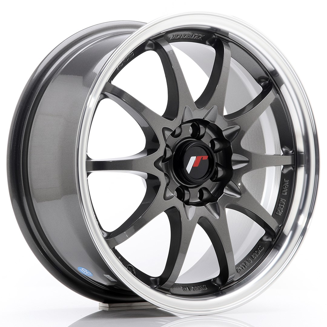 Image of JR-Wheels JR5 Velgen 16 Inch 7J ET30 5x100,5x114.3 Gun Metal Machined Lip