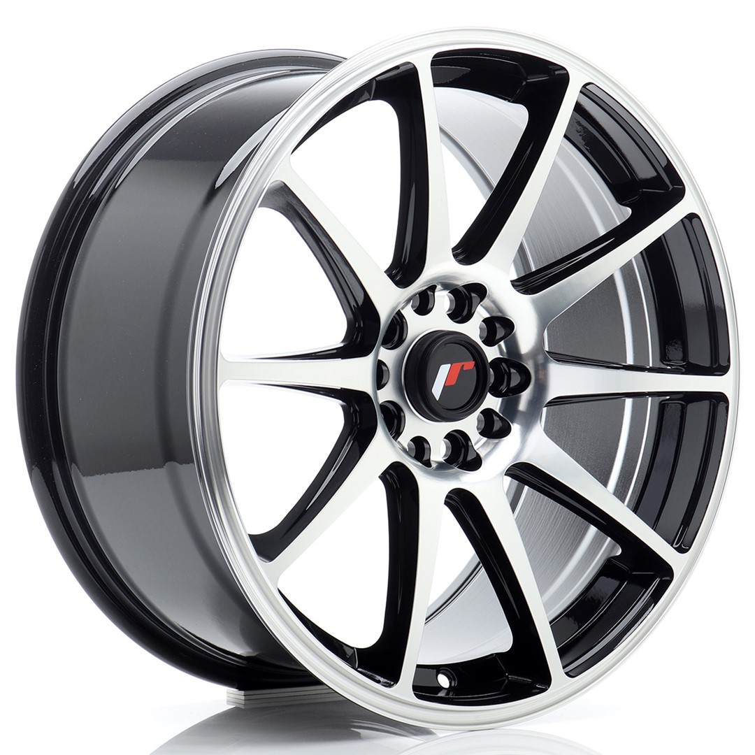 Image of JR-Wheels JR11 Velgen 18 Inch 8.5J ET35 5x100,5x108 Black Machined Face