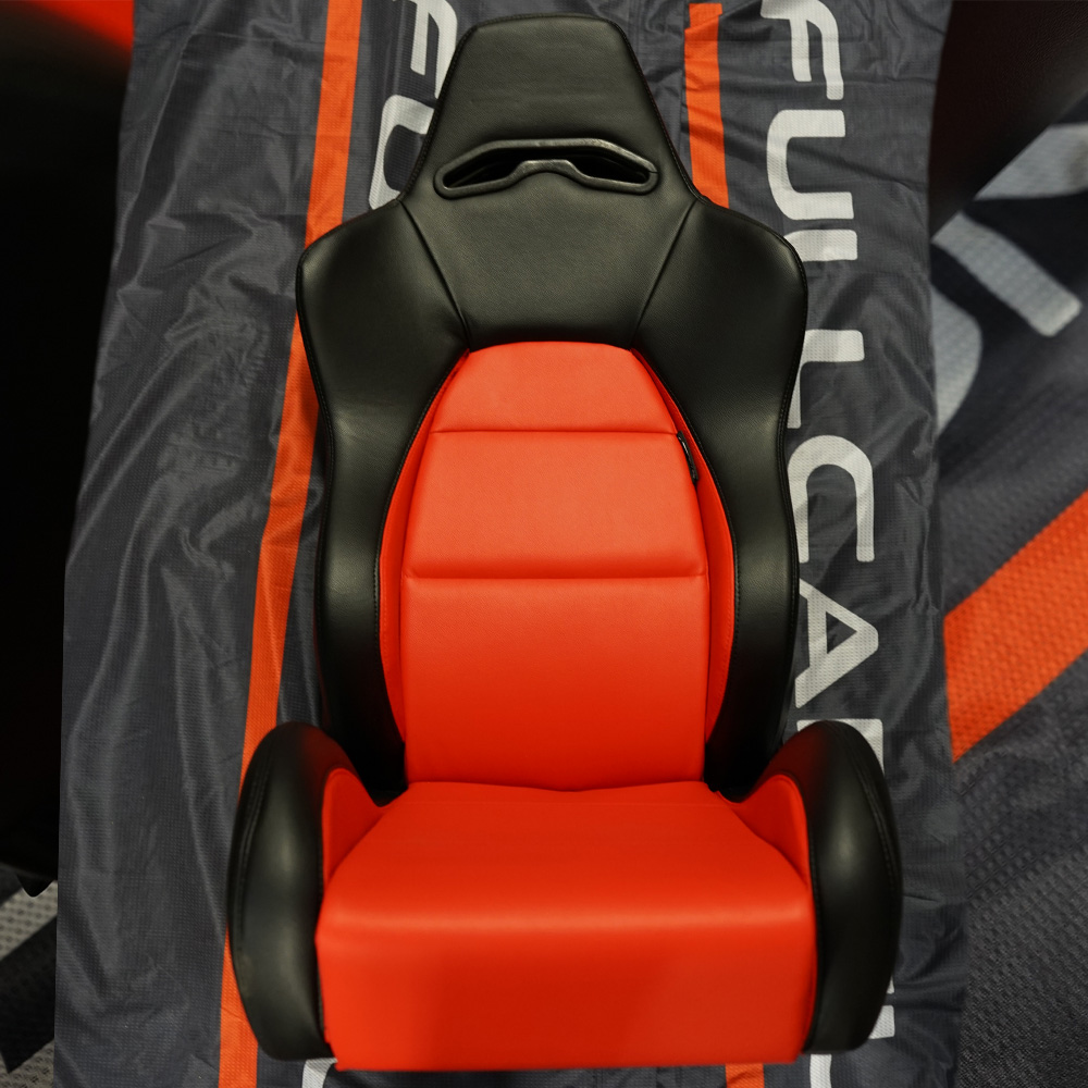Image of SK-Import Stoel Eco Style TWEEDE KANS Zwart - Rood Kunstleer