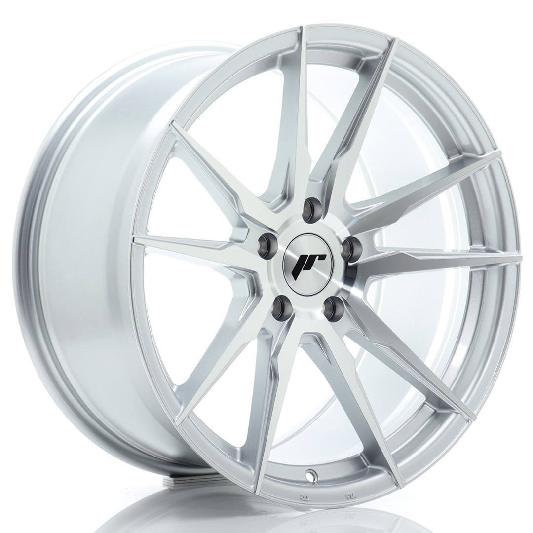 Image of JR-Wheels JR21 Velgen 19 Inch 9.5J ET35 5x112 Flow Form Silver Machined Face
