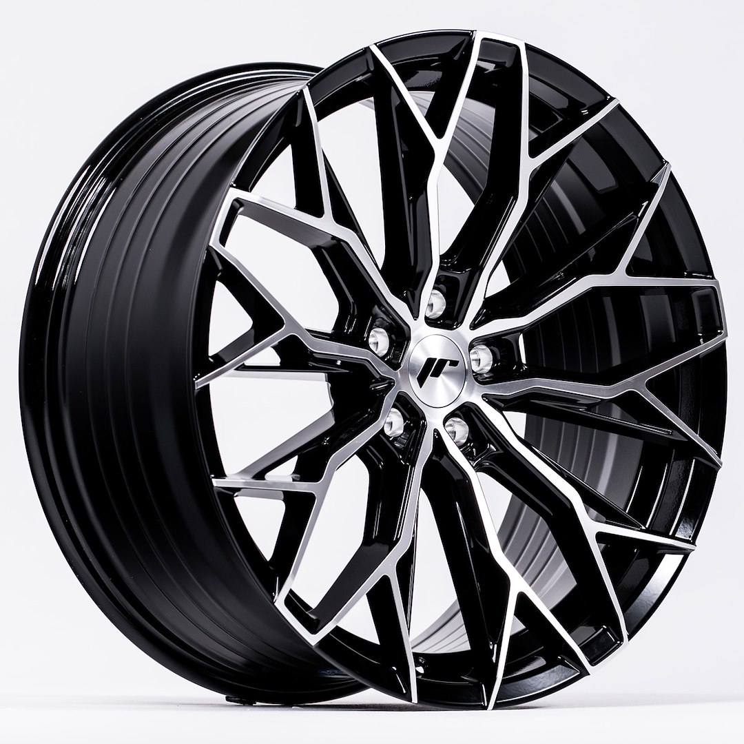 Image of JR-Wheels JR49 Velgen 20 Inch 10J ET20-48 Custom PCD Flow Form Gloss Black Machined Face