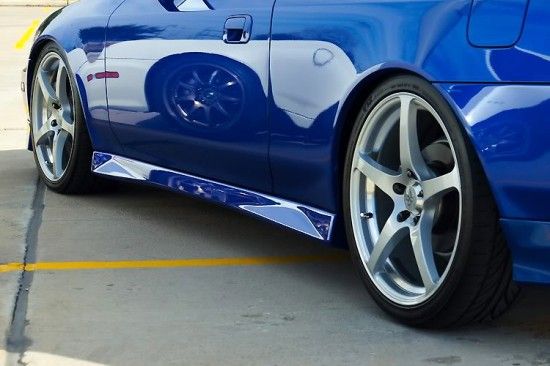 Image of PU Design Side Skirts OEM Zwart Polyurethane Honda Prelude