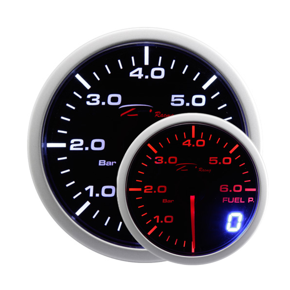 Image of Depo Racing Meter Dual View Series Zwart 52mm Brandstofdruk